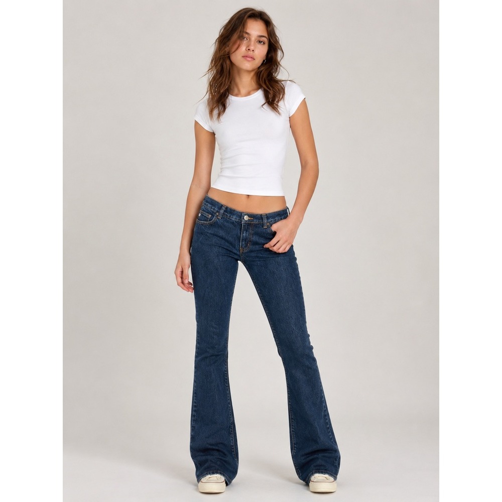 Miss Sixty Tommy Flare Jeans Dark Wash Y2K Made in Italy Size 27